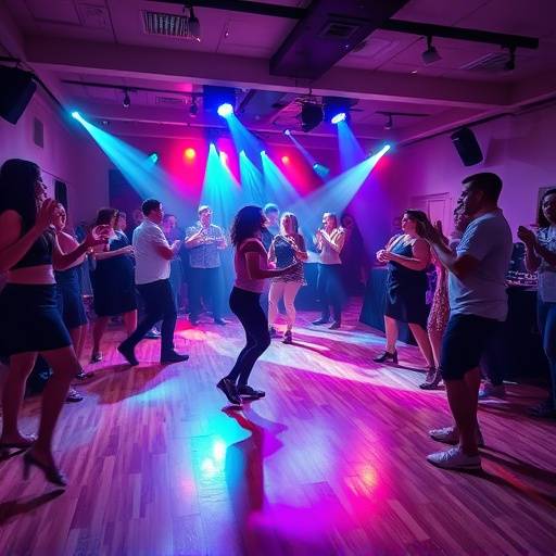 A lively dance floor at a private party held in Lumina Studio, capturing the energy and joy of the celebration.
